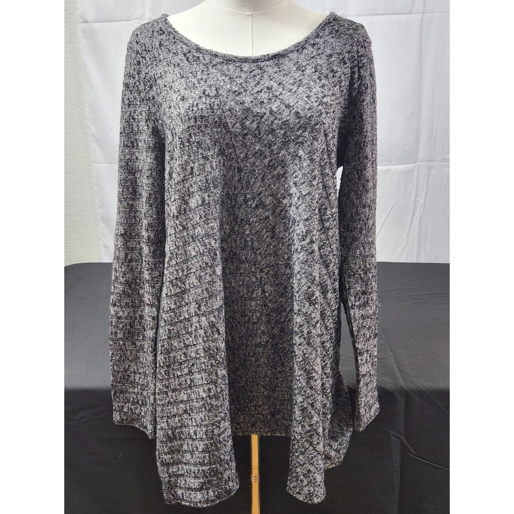 Soft Surroundings Women's Oversided Gray Asymmetrical‎ Tunic Blouse Size Medium